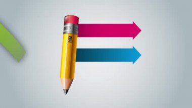istatistik infografik animasyon ile kalem