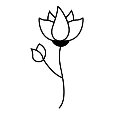 İzole çiçek süs tasarımı