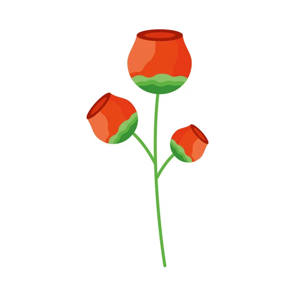 Isolerad blomma prydnad design — Stock vektor