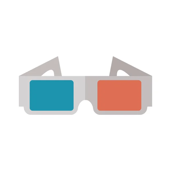 Conception de vecteur de lunettes 3D isolées — Image vectorielle