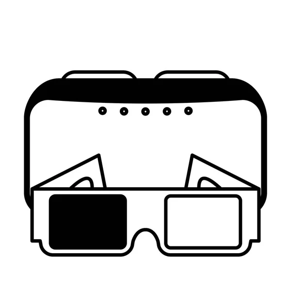 Design de vetor de óculos 3d isolado — Vetor de Stock