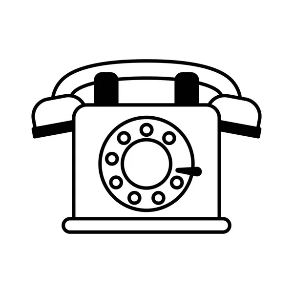 Ізольований старовинний телефон Векторний дизайн — стоковий вектор