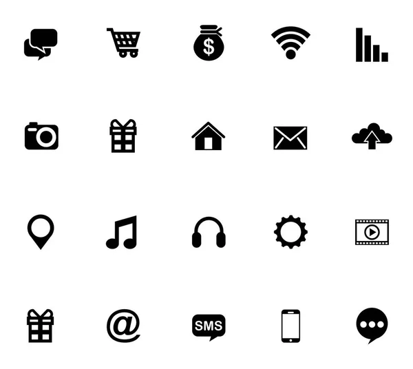 Bundle of social media set icons — Stock Vector