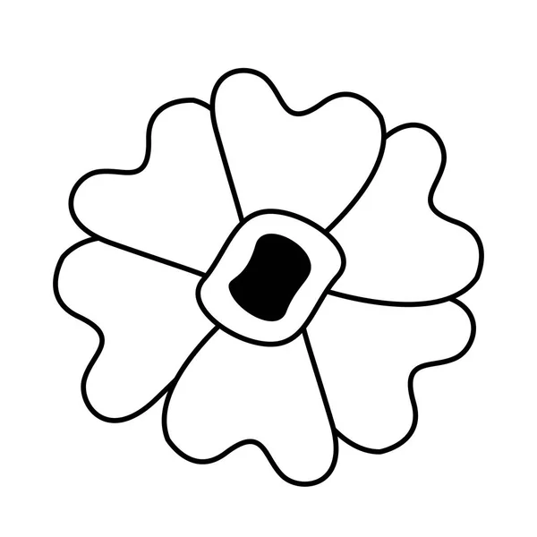 Izolowany kwiat ornament Design — Wektor stockowy