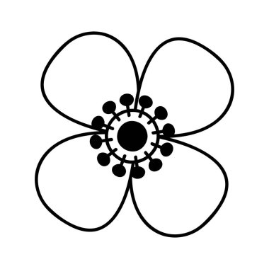 İzole çiçek süs tasarımı