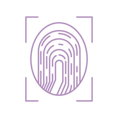 İzole parmak izi vektör tasarımı