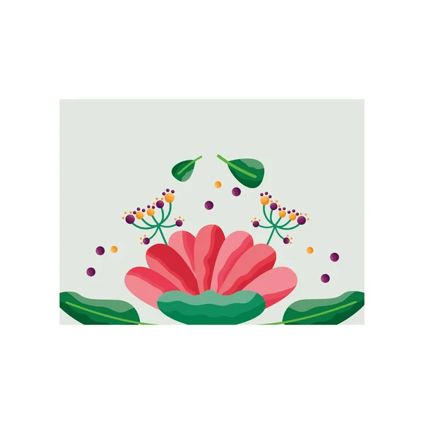 Design de vetores de cartão de flores isoladas —  Vetores de Stock