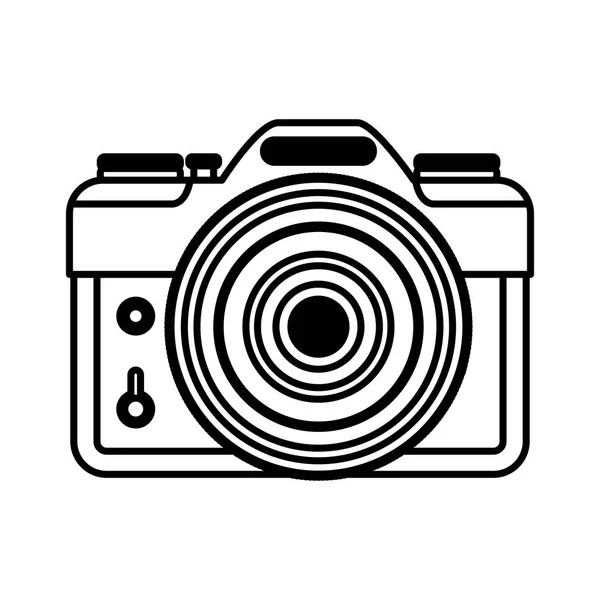 Caméra vintage isolée design — Image vectorielle
