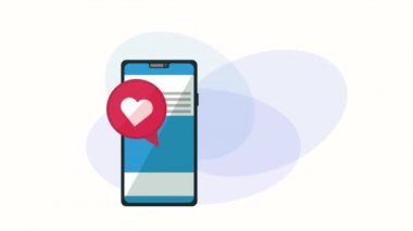 sosyal medya pazarlama animasyon ile akıllı telefon