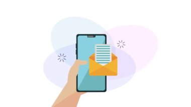 sosyal medya pazarlama animasyon ile akıllı telefon kullanarak el