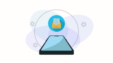 sosyal medya pazarlama animasyon ile akıllı telefon