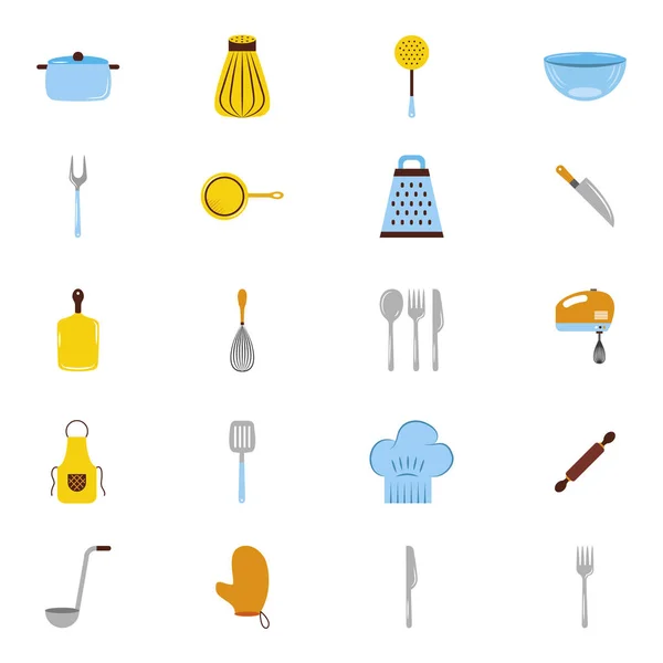 Bundle of kitchenware set icons — Stock Vector