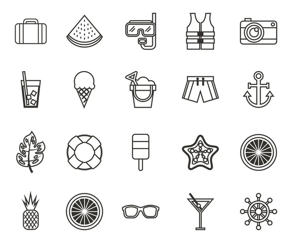 Bundle of travel vacations holidays icons — Stock Vector