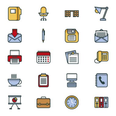 iş seti simgeleri demeti