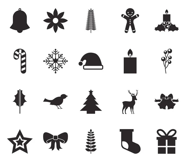 Bundle of merry christmas set icons — Stock Vector