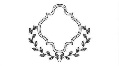 çelenk video animasyon ile zarif çerçeve