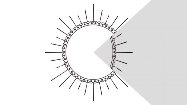 Elegante marco circular video animación — Vídeos de Stock