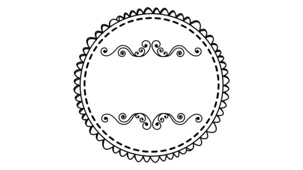 élégant cadre circulaire animation vidéo 