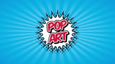 patlama pop art tarzı animasyon