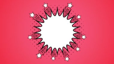 patlama pop art tarzı animasyon