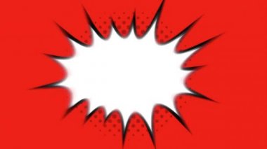 patlama pop art tarzı animasyon