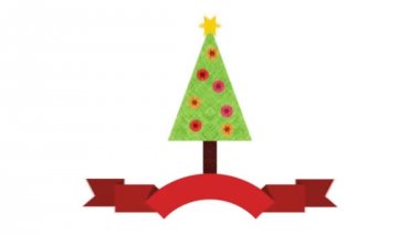 çam ağacı ile mutlu noel kartı