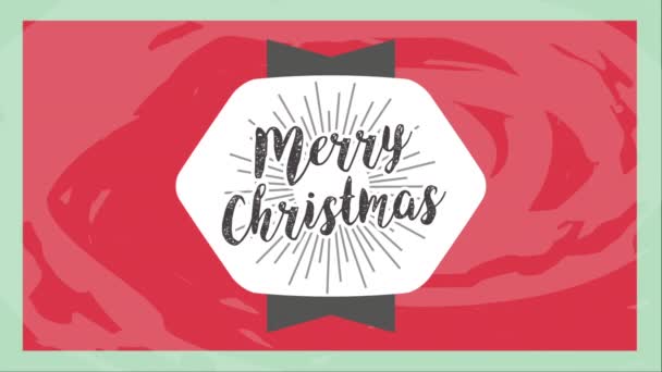 Heureux joyeux cadre de carte de Noël — Video