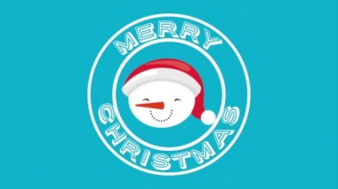 Kardan adamla mutlu noel kartları.