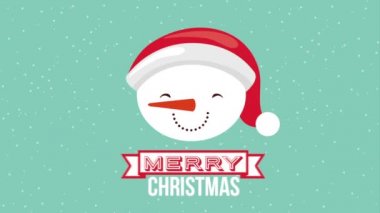 Kardan adamla mutlu noel kartları.