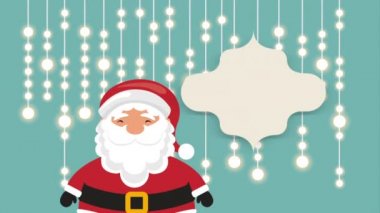 noel baba ile mutlu noel kartı