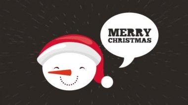 Kardan adamla mutlu noel kartları.