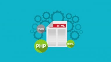 programlama dili belge ve simgeler animasyon