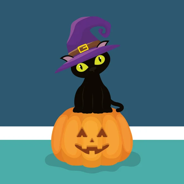 Trick or treat - joyeuse fête d'Halloween — Image vectorielle