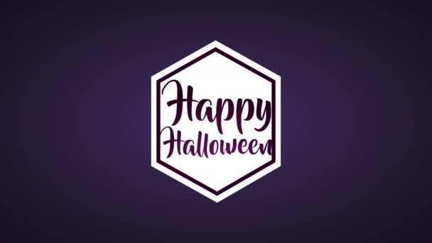 Fröhliche Halloween-Feier mit Kürbis-Animation — Stockvideo