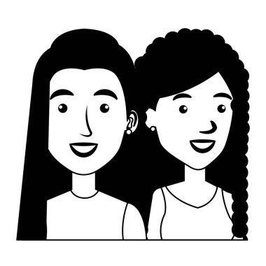 Genç kız arkadaşlar Avatars karakterler