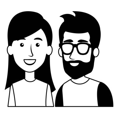 genç çift kentsel tarzı karakterler