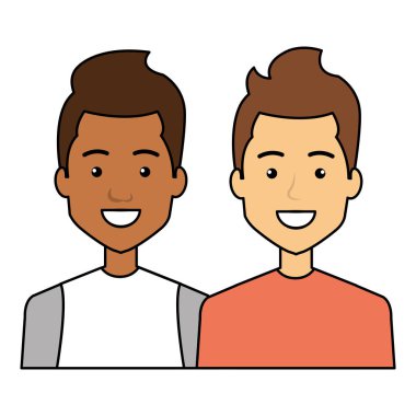 kentsel tarzı karakterleri ile genç ırklararası erkek arkadaşlar