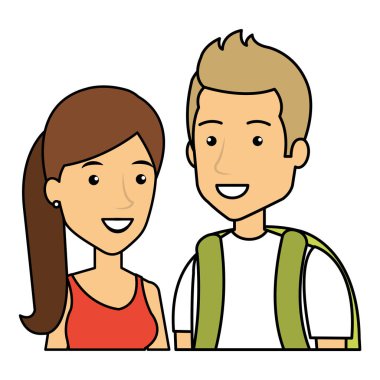 genç çift kentsel tarzı karakterler