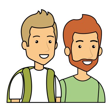 kentsel tarzı karakterleri ile genç erkek arkadaşlar