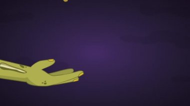 sombie el ve şekerler ile mutlu cadılar bayramı kutlaması