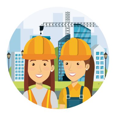 çalışma kenarı karakterleri kadın inşaatçılar yapıcılar