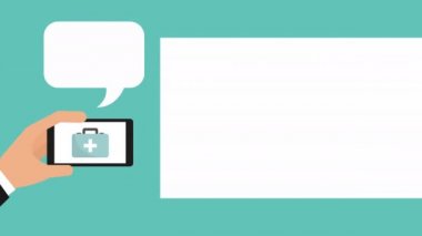 tele tıp animasyon ile akıllı telefon