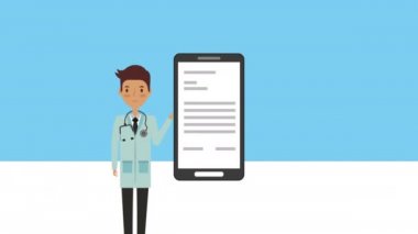 profesyonel doktor tıbbi karakter animasyonu