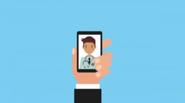 profesyonel doktor tıbbi karakter animasyonu