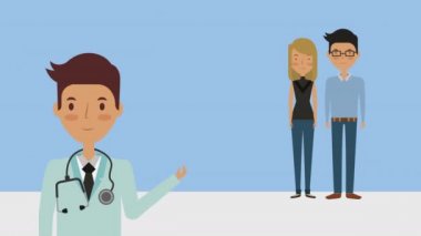 hasta tıbbi karakterleri ile profesyonel doktor