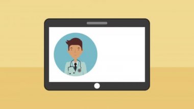 profesyonel doktor tıbbi karakter animasyonu