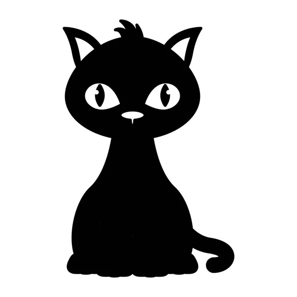 Halloween Katze Cartoon Vektor-Design — Stockvektor