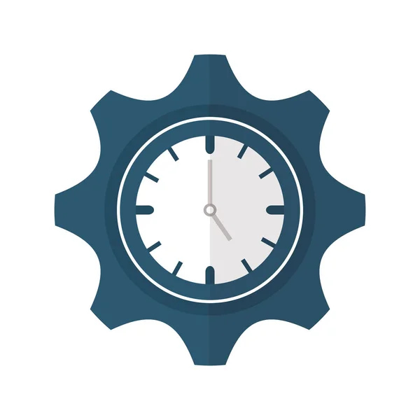 İzole saat ve dişli vektör tasarımı — Stok Vektör