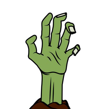 Cadılar bayramı zombi el vektör tasarımı