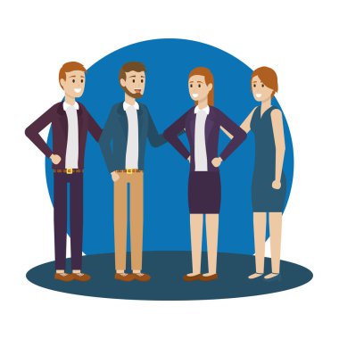 İş adamları grubu vektör tasarımı
